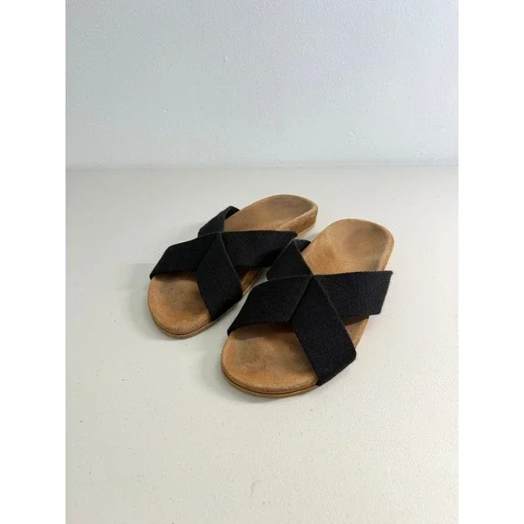Jenni Kayne Black Knot Slide Sandals Made in Italy Size 38 US 8 Flat Shoes - Picture 4 of 8